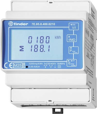 Finder 7E.85.8.400.0212 7E.85.8.400.0212 Energiezähler digital 1 St.