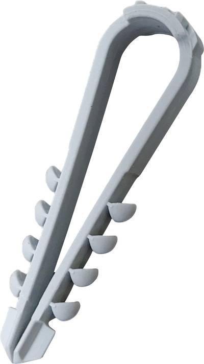 N & L Dübelklemmschelle 3-13mm Befestigungsschelle steckbar 500STN für Steckmontage im Mauerwerk, mit Steckdübel, UV-sta