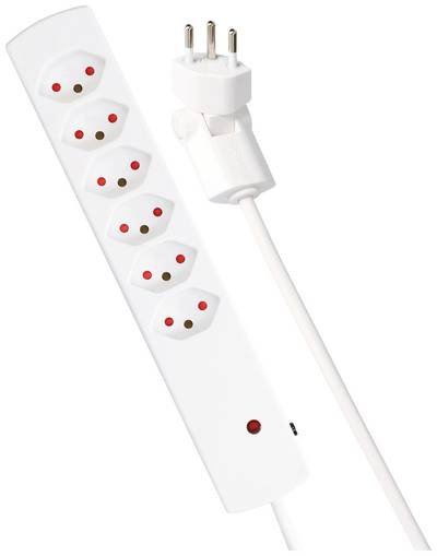 Max Hauri 166766 Steckdosenleiste Weiß CH-Stecker 1 St.