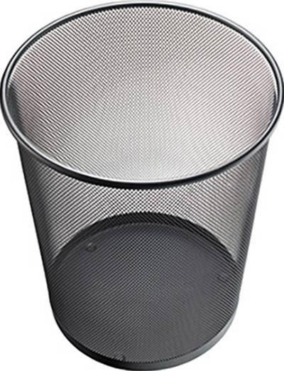 Helit the circle network H2518595 Papierkorb 15 l (Ø x H) 265 mm x 280 mm Metall Schwarz 1 St.