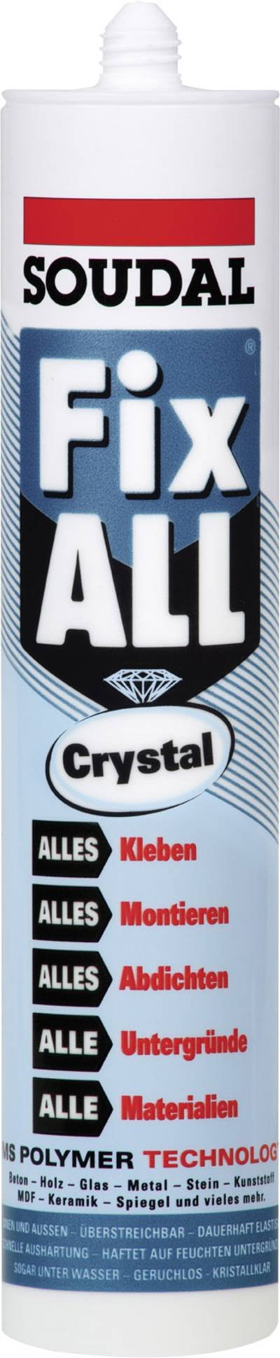 Soudal FIX ALL CRYSTAL Dichtklebstoff Herstellerfarbe Glasklar 83111104 290 ml