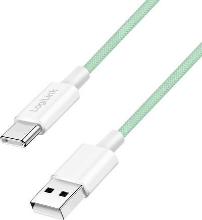 LogiLink USB-C® Kabel USB 2.0 USB-A Stecker, USB-C® Stecker 0.5 m Grün CU0326