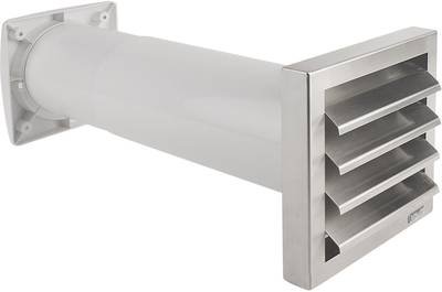 Wallair N37814 Energiespar-Mauerkasten Edelstahl, Kunststoff Passend für Rohr-Durchmesser: 15 cm