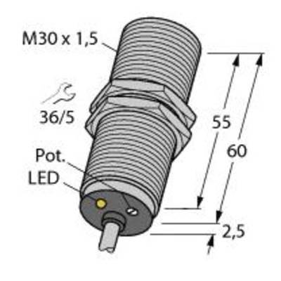 Turck Kapazitiver Sensor BC10-M30K-RZ3X 2503025 bündig (Ø x L) 30 mm x 62.5 mm