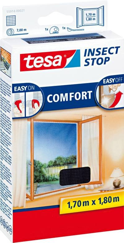 tesa COMFORT 55914-00021-00 Fliegengitter (B x H) 1800 mm x 1700 mm Anthrazit 1 St.