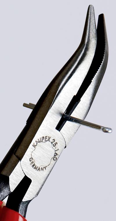 Knipex 25 21 160 Elektronik- u. Feinmechanik Flachrundzange 40° gebogen Vanadium Elektrostahl 160 mm