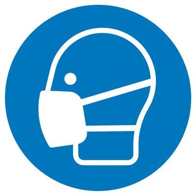 Gebotsschild Maske benutzen, Hygiene und Abstand Aluminium (Ø) 315 mm ISO 7010 1 St.