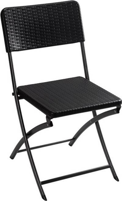 Perel folding chair rattan Camping Stuhl Schwarz FP165R Belastbarkeit (Gewicht) (max.) 300 kg