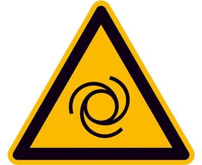 Warnschild Automatischer Anlauf Folie selbstklebend 200 mm ISO 7010 1 St.
