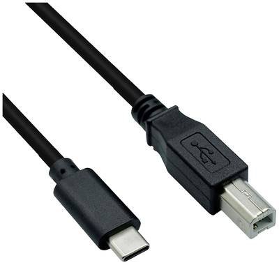 ROLINE USB 2.0 Typ C Kabel, C - B, ST/ST, schwarz, 1,8 m