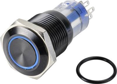 TRU COMPONENTS TC-9428212 LAS2GQH-22ZE/B/12V/A/P Drucktaster 250 V 3 A 2 x Aus/(Ein) rastend Blau IP65 1 St.