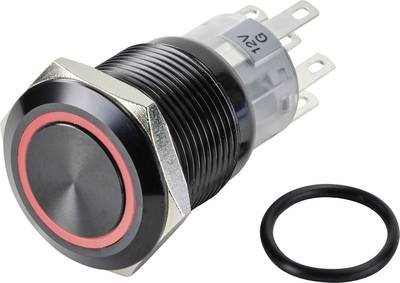 TRU COMPONENTS TC-9428172 LAS1-AGQ-22E/R/12V/A Drucktaster 250 V/AC 3 A 2 x Aus/(Ein) tastend Rot (Ø) 19 mm IP65 1 St.