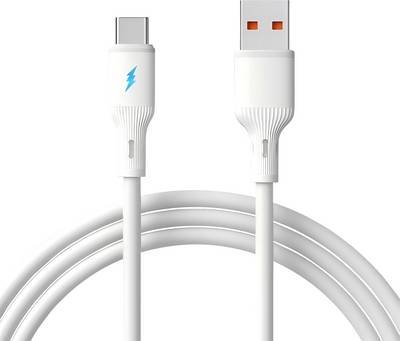 Akyga USB-C® Kabel USB-A Stecker, USB-C® Stecker 1 m Weiß AK-USB-59