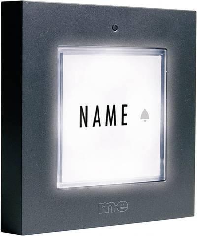 m-e modern-electronics KTB-1 A Klingelplatte mit Namensschild 1fach Anthrazit 12 V/1 A