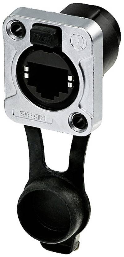 Rean AV Rean AV RJ45 Durchgangs-Einbaubuchse, IP65, vernickeltes D-Gehäuse RRE8F-Z-000-1 Buchse, gerade 1 St. RRE8F-Z-00