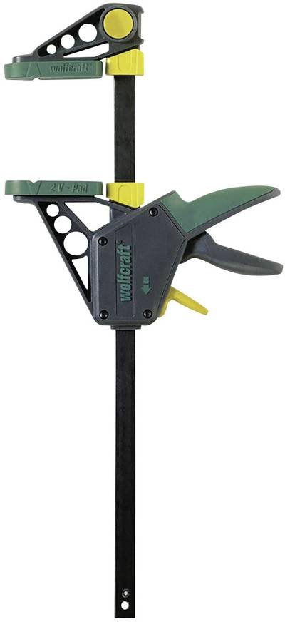 EHZ Einhandzwinge PRO100/300mm Wolfcraft 3031000 Spann-Weite (max.):300 mm Ausladungs-Maße:100 mm Wolfcraft 3031000 Span
