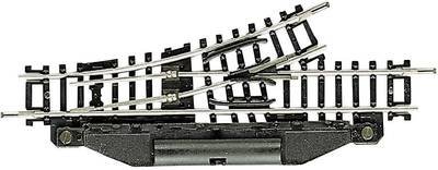 22249 N Fleischmann Gleis (ohne Bettung) Weiche, elektrisch, links 104.2 mm 24 ° 194.6 mm 1 St.
