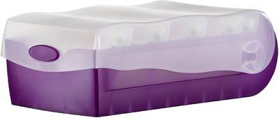 HAN CROCO 998-673 Karteibox Transluzent, Lila max. Anzahl der Karten: 500 Karten DIN A8 quer inkl. 100 linierten Karten
