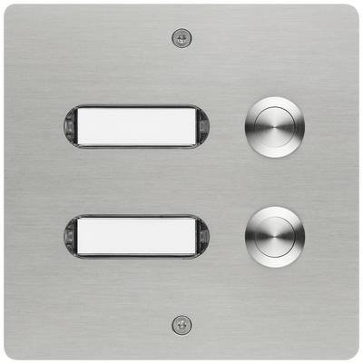 Grothe 55502 Klingeltaster mit Namensschild Edelstahl V2A