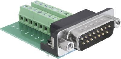 Delock Adapter 65275 D-SUB Stiftleiste 180 ° Polzahl: 15, 16 1 St.