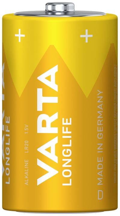 Varta LONGLIFE D Bli 2 Mono (D)-Batterie Alkali-Mangan 15800 mAh 1.5 V 2 St.