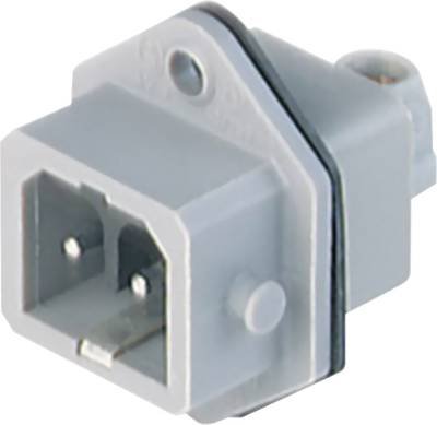 Hirschmann 932 048-106-1 Netz-Steckverbinder STASEI Stecker, Einbau vertikal Gesamtpolzahl: 2 + PE 16 A Grau 1 St.