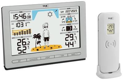 TFA Dostmann Funk-Wetterstation METEO JACK 35.1097.54 Funk-Wetterstation Vorhersage für 12 bis 24 Stunden Anzahl Sensore