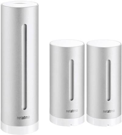 Netatmo NWS01 + NE1002ZZ NWS01-EC Funk-Wetterstation Vorhersage für 12 bis 24 Stunden Anzahl Sensoren max. 3