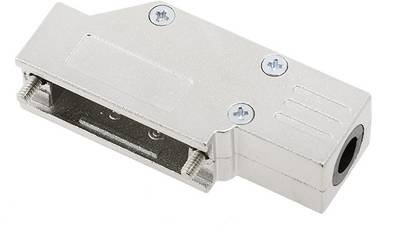 encitech DCMR15-FK-K 6560-0501-02 D-SUB Gehäuse Polzahl: 15 Vollmetall 90 ° Silber 1 St.