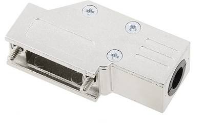 encitech DCMR09-FK-K 6560-0501-01 D-SUB Gehäuse Polzahl: 9 Vollmetall 90 ° Silber 1 St.