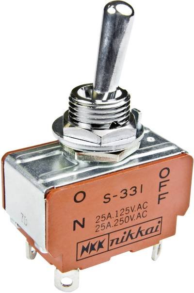 NKK Switches S332 S332 Kippschalter 125 V/AC 25 A 2 x Ein/Ein rastend 1 St.