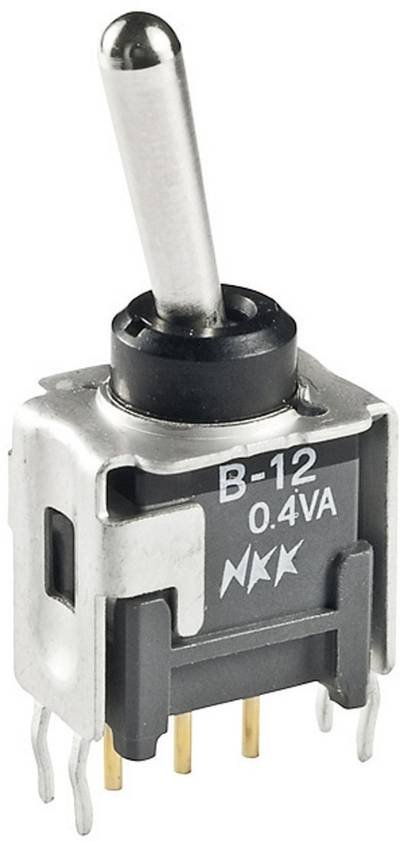 NKK Switches B12AP B12AP Kippschalter 28 V/DC 0.1 A 1 x Ein/Ein rastend 1 St.