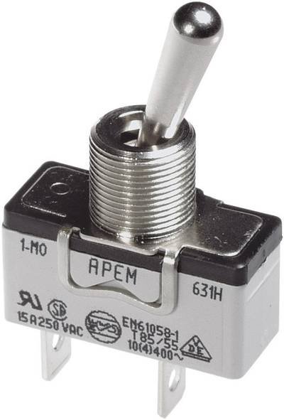 APEM 649NH/2 649NH/2 Kippschalter 250 V/AC 10 A 2 x Ein/Aus/Ein rastend/0/rastend 1 St.