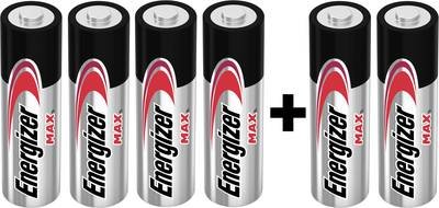 Energizer Max 4+2 Mignon (AA)-Batterie Alkali-Mangan 1.5 V 6 St.