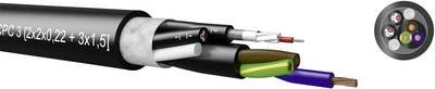 Kabeltronik 720050000-1 Kombikabel 4 x 0.22 mm² + 3 G 1.5 mm² Schwarz Meterware
