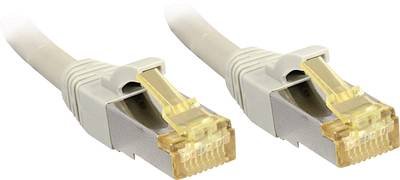LINDY 47262 RJ45 Netzwerkkabel, Patchkabel CAT 6a (Rohkabel CAT 7) S/FTP 1.00 m Grau mit Rastnasenschutz 1 St.