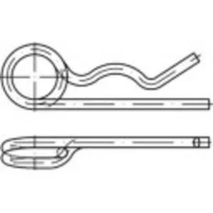 TOOLCRAFT Federstecker Stahl galvanisch verzinkt 50 St.