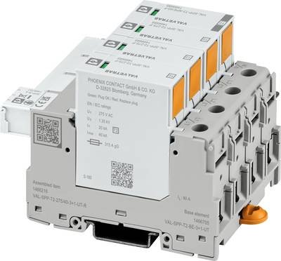 Phoenix Contact 1466216 VAL-SPP-T2-275/40-3+1-UT-R Überspannungsableiter Überspannungsschutz für: Verteilerschrank 80 kA