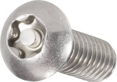TOOLCRAFT 888771 Linsenkopfschrauben M4 8 mm T-Profil mit Stift Edelstahl A2 10 St.