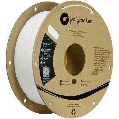 Polymaker PA12001 PA12001 Filament PLA Highspeed Filament 1.75 mm 1000 g Weiß PolySonic™ 1 St.