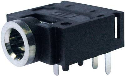 Cliff FC68133 Klinken-Steckverbinder 3.5 mm Buchse, Einbau horizontal Polzahl: 4 Stereo Schwarz 1 St.