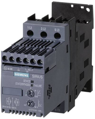 Siemens 3RW3016-1BB14 3RW30161BB14 Sanftstarter Motorleistung bei 400 V 4.0 kW Motorleistung bei 230 V 2.2 kW 400 V/AC N