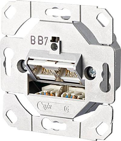 Netzwerkdose Unterputz Einsatz CAT 6 2 Port Metz Connect