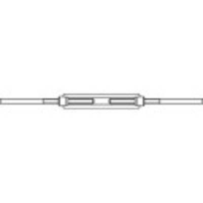 TOOLCRAFT 136599 Spannschloss mit 2 Anschweißenden M24 Stahl galvanisch verzinkt DIN 1480 1 St.