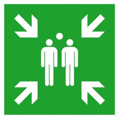 Fluchtwegschild Aluminium Sammelstelle SafetyMarking 11.A2010 (B x H) 400 mm x 400 mm ISO 7010 1 St.