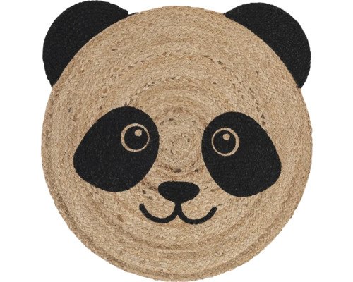Kinderteppich Elva Panda natur Ø 80 cm
