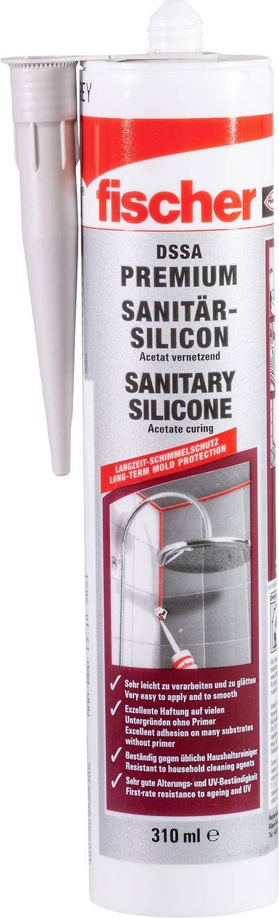 Fischer DSSA Sanitär-Silikon Herstellerfarbe Transparent 053100 310 ml
