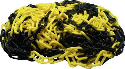 VISO CNJ801SBS Absperrkette Schwarz, Gelb Kunststoff 25 m