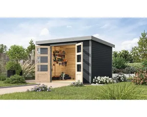 Gartenhaus Karibu Metalwood 5C Blech graualu 320,5 x 266,5 cm anthrazit