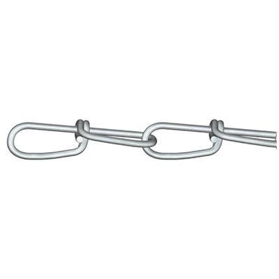 dörner + helmer 156130 Knotenkette Silber Stahl galvanisch verzinkt 120 m Kettenglied Stärke 1.6 mm